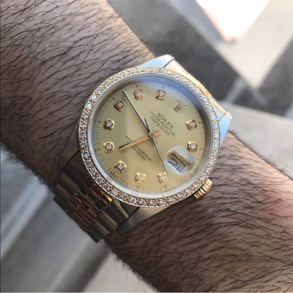 Men’s two tone Datejust diamond dial bezel - Picture 6 of 6